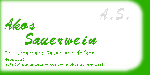 akos sauerwein business card